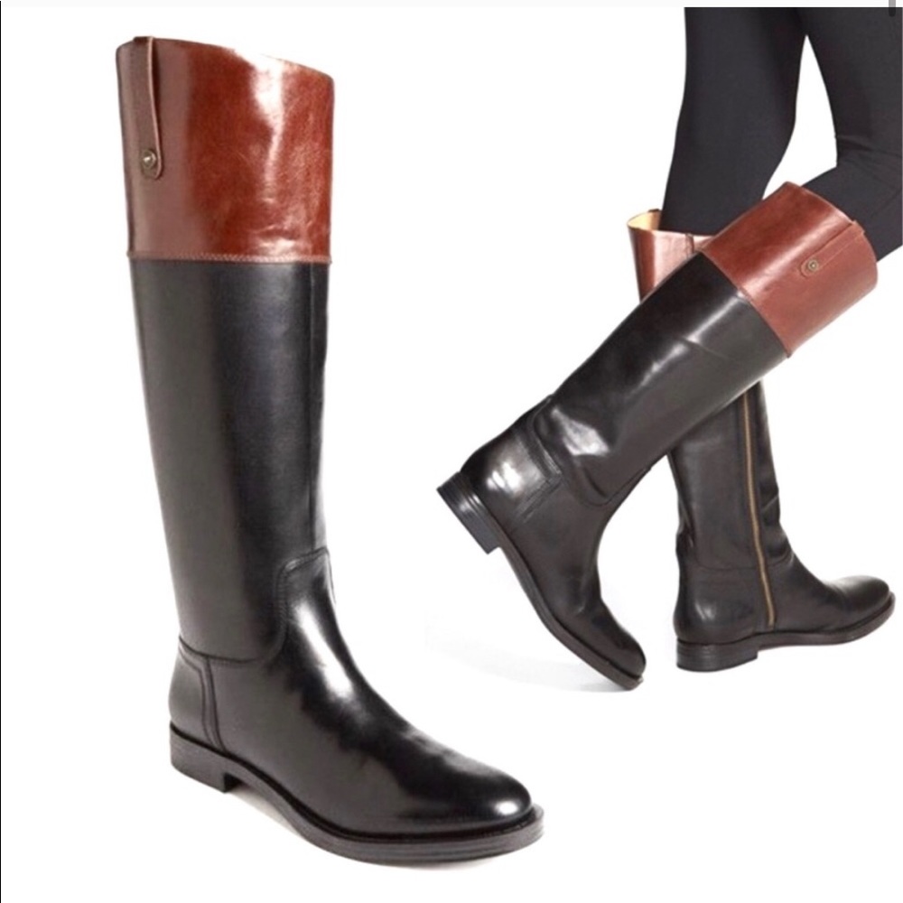 Enzo Angiolini Two-Tone Riding Boots